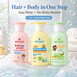 Formula Senza Lacrime Sicura Delicata 0 Alcol 0 Coloranti 0 Irritazioni per Neonati Vendita Diretta dalla Fabbrica <span class=keywords><strong>Shampoo</strong></span> e Bagnoschiuma 2 in 1 per Bambini - Product Image 4