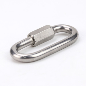 สแตนเลสเกรดมารีน 304/316 รูปไข่ล็อคอย่างรวดเร็วตัวเชื่อมต่อโซ่คลิป Carabiner ลิงก์ด่วน - Product Image 5