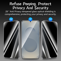 Protection d'écran Aurey 9H personnalisée, couverture intégrale, anti-espion, verre trempé pour Samsung S25