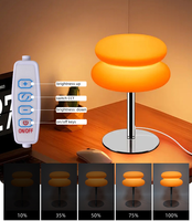 Lampe de table LED d'ambiance élégante au design hamburger, 3000K 4000K 6000K, avec contrôle par interrupteur, lampe de bureau style nordique, best-seller