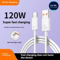 Câble Chargeur USB C Ultra Rapide 120W le Moins Cher 1M, Cordon de Données à Charge Rapide Intelligente 6A Type-C 3.0 3.1 pour iPhone Android