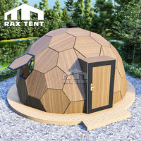 Kits de dômes géodésiques hexagonaux en verre RAXTENT 6M 7M pour le glamping, la maison et les hôtels Airbnb