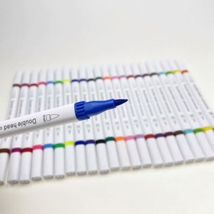 New Permanent Washable Paint Set Custom Dual Tip Art Fineliner Brush Marker Pen - Product Image 3