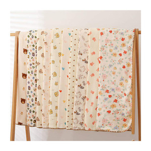 Couverture en mousseline pour bébé, personnalisée, luxueuse, confortable, 4 couches, pour filles, style européen et américain, toute saison, écologique - Product Image 1