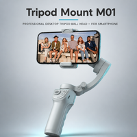 Support de téléphone M01 pour trépied de bureau avec rotule, corps métallique, pince pour téléphone, rotation 360° °   Rotation et inclinaison pour la photographie de vlog et de diffusion en direct