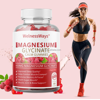 Gummies de magnésium en marque privée OEM WelnessWays pour la beauté et l'éclat de la peau, compléments alimentaires en vrac pour adultes