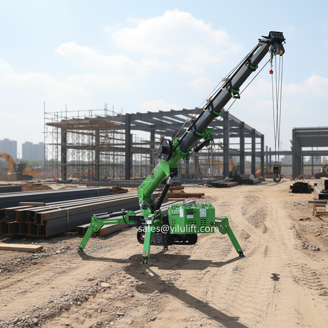 1-18 Ton Dual Power Remote Control Hydraulic Boom Telescopic Crawler Crane Spider Mini Crane