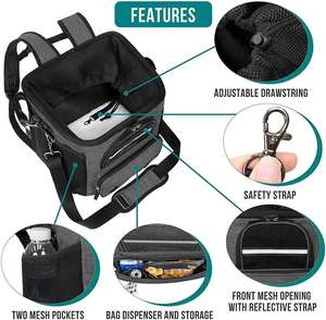 Hond Fietsmand-Fiets Mand Voor Huisdier Geventileerde Hond Bike Carrier Rugzak, Autostoel Voor Mesh Venster, zachte Sherpa Bed - Product Image 3