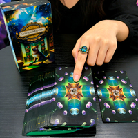 Cartes de tarot sur le thème des chiens personnalisées avec des bords colorés pour la divination et la lecture, collection de jeux de société Oracle de qualité supérieure