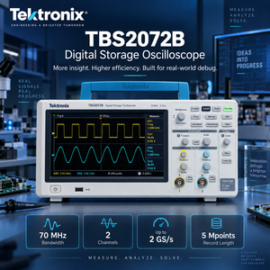 Tektronix TBS2072B Digital Storage Oscilloscope 70MHz 2 Channel 2GS/<b>s</b> 5M Record Length <b>9</b> Inch WVGA FFT 8-Bit Resolution 1-Year - Product Image 6
