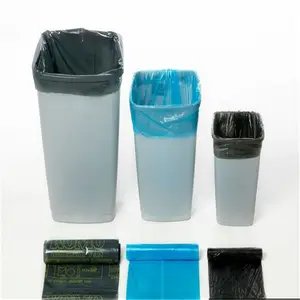 Sự hài lòng của khách hàng LDPE HDPE in màu tùy chỉnh Bạc đục thùng rác có thể túi rác