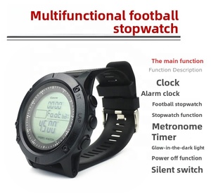 Montre d'arbitre de football professionnelle, chronomètre de tournoi, 100 tours, silencieuse, affichage rétroéclairé 3 lignes, interrupteur, compte à rebours, alarme, calendrier - Product Image 2