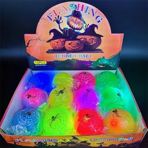 Pelota de Goma TPR con Diseño de Telaraña Brillante de 5.5cm, Marca HAPU, para Fiestas Infantiles de Halloween, Edades 5-14 - Product Image 4