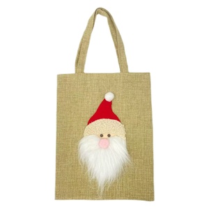 Bolsa de Regalo de Lino Navideña Personalizada, Embalaje Textil para Regalos Navideños - Product Image 1