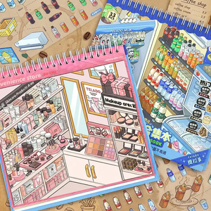 Autocollants 3D miniatures de paysages de cabanes, thème urbain, pour <span class=keywords><strong>livre</strong></span> sensoriel pour enfants avec PET, pour décorations de fêtes - Product Image 6