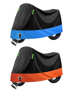Housse de protection supérieure imperméable pour moto et vélo avec trou pour cadenas, protection UV, anti-soleil, anti-poussière et anti-givre, en feuille d'aluminium et coton - Product Image 6