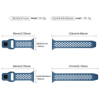 Bracelet de montre sport pour homme en silicone respirant, réglable, imperméable, avec boucle à ardillon, pour Apple Watch Ultra Series 10/9/8