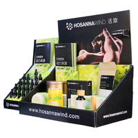 Présentoir de comptoir en carton avec Logo de Promotion PDQ cosmétique maquillage parfum huiles essentielles