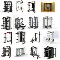 Sistema de Entrenamiento de Fuerza Multifuncional Comercial Todo en Uno para Fábrica: Rack de Sentadillas Ajustable y Equipo de Gimnasio para Dominadas