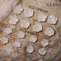 Fournitures pour Ongles Brillant Résine Rose Fleur Aurore Camélia Décoration Charmes Cristal Transparence Flatback 3D Nail Art Accessoires