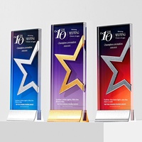 Trophée en métal et cristal personnalisé, récompense pour employé de l'année, réunion annuelle, commémoratif, haut de gamme, créatif, poli