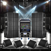 Système de sonorisation extérieur puissant à double enceinte colonne de 12 pouces et double caisson de basses de 18 pouces de haute qualité