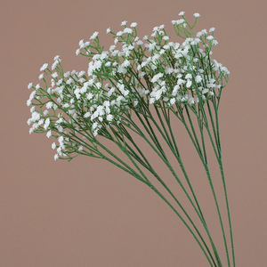 Flor Artificial de Paniculata de Ramas Individuales en Blanco y Azul para Arreglos de Mesa en Bodas - Product Image 4