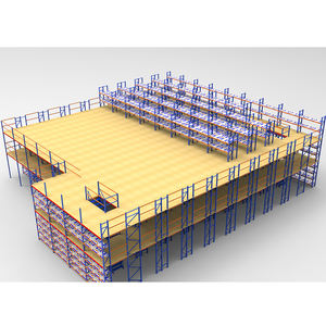 Промышленная полка шириной 2,4 м, черная стойка для хранения, Складская стеллаж, мезаниновые платформы для индивидуального Мезонинного пола - Product Image 6