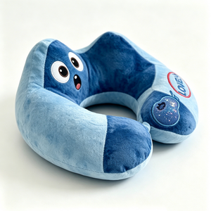 Customized Cartoon Blueberry Character U, <b>Neck</b> <b>Cushion</b> Lovely Embroidered Glitter, Blueberry Plush <b>Neck</b> Rest - Product Image 2