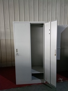Modern 2-Door Metal <b>Wardrobe</b> Closet Customized Storage Cabinet with <b>Mirror</b> and Key Lock for Gym School or Hospital Locker Use - Product Image 6