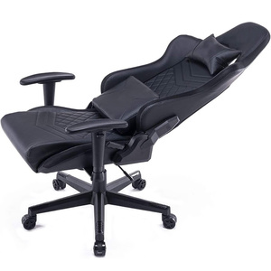 Chaise de jeu avec LED multicolores, similicuir, dossier et hauteur réglables, chaise de jeu avec appui-tête - Product Image 3