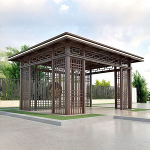 नई चीनी शैली एल्यूमीनियम मिश्र धातु बुद्धिमान आउटडोर मंडप के लिए मौसम प्रतिरोधी शेडिंग संरचना - Product Image 3