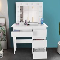 Coiffeuse Vanity Table style hollywoodien avec miroir Ensemble de coiffeuse bon marché