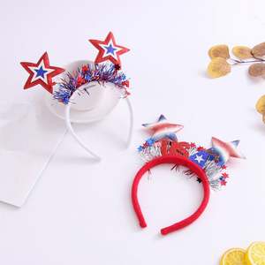 Serre-tête en plastique imprimé numérique drapeau américain pour fans de la Coupe du Monde de football 2026, idéal pour la fête de l'Indépendance - Product Image 5