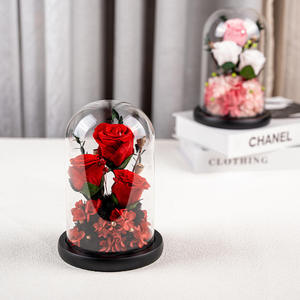 Preserved rose Pearl decorative glass Cover <b>Gift</b> <b>Box</b> Mother's Day Valentine's Day Birthday Red Pink Eternal Rose <b>Gift</b> - Product Image 3