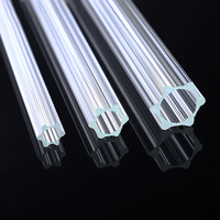 Tube en verre borosilicate transparent résistant à la chaleur, motif fleur de prunier, décoration de mariage, 6 tubes de lustre en forme de fleur de prunier, plafond d'auditorium