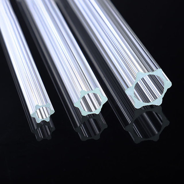 Heat Resistant Clear Borosilicate Plum Flower Glass Tubing Wedding Decor 6 Sharp Plum Blossom Tube Chandelier Auditorium Ceiling