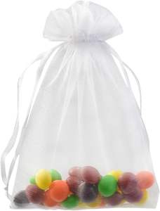 Sliver Color Mesh Organza <b>Bag</b> Jewelry <b>Bag</b> Pouch Drawstring Organza <b>Gift</b> <b>Bags</b> <b>Gift</b> <b>Wedding</b> Party - Product Image 3