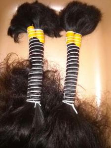 Entrega rápida de alta calidad, textura de onda de cabello humano virgen indio, Color marrón a granel, cabello crudo largo a granel - Product Image 2