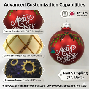 Boules de Noël <span class=keywords><strong>en</strong></span> <span class=keywords><strong>verre</strong></span> <span class=keywords><strong>soufflé</strong></span> à la main de 10 cm pour la décoration de l'arbre, impression de logo personnalisée, vente <span class=keywords><strong>en</strong></span> gros de boules <span class=keywords><strong>en</strong></span> <span class=keywords><strong>verre</strong></span> artisanales - Product Image 3