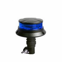ECE-Zertifizierte LED-Warnleuchte, Notfall-Stroboskoplampe für LKW und Traktoren, Bernsteinfarben, Flexibler Hals, Stangenklemmenhalterung