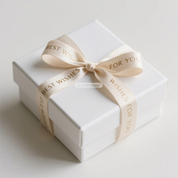 Boîte d'emballage de luxe personnalisée pour accessoires de mode, foulards et vêtements, avec couvercle, en papier doré biodégradable, faite à la main