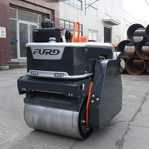 Đi Bộ Phía Sau Loại Đôi Trống Rung Con Lăn Xăng Diesel Nhỏ Nén Nén Con Lăn Máy Nén Tay Mini Đường Con Lăn - Product Image 5