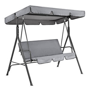 เฟอร์นิเจอร์กลางแจ้งสวนพักผ่อนคน 2 หรือ 3 ที่นั่งระเบียงเก้าอี้แกว่งพร้อมผ้าใบ - Product Image 1