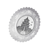 Assiette Souvenir Architecturale Moderne Personnalisée en Alliage Gravée en Relief 3D, Imprimée en Typographie Chinoise