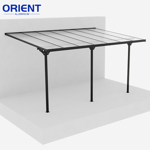 Copertura per Patio in Alluminio Economica, Tettoia in Alluminio con Lastre in PC Alveolare, Copertura Laterale per Patio, Copertura Esterna per Giardino in Vendita - Product Image 2