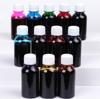 35 couleurs haute concentration à basse température colorant d'immersion liquide à base d'eau pour la teinture du plastique en résine acrylique PMMA
