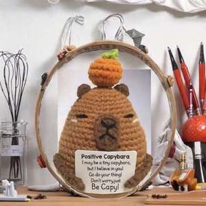 Llavero de Muñeca de Algodón con Forma de Capibara, Regalo para Amantes del Crochet, Kit de Iniciación Fácil para Hacer Manualidades, Juguetes Hechos a Mano, 12+ - Product Image 3