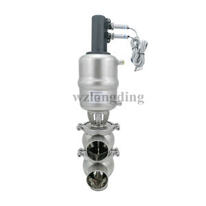 SS304/316L不锈钢DN25卫生三通气动控制换向阀转向座阀 - Product Image 3