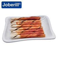 Bâtonnets à mâcher torsadés bicolores sans peau de bœuf Joberill, enveloppés de pâte de canard, friandises dentaires riches en protéines sans céréales, 12-12,5 cm